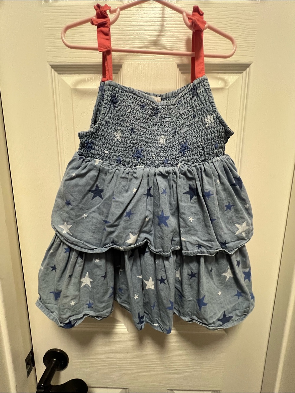 Tommy Bahama Blue Tiered Star-Print tank with Coral Ties